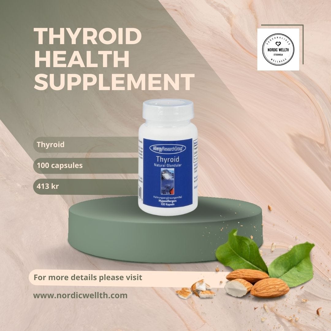 Natural Thyroid Support Supplement - 60 Capsules Thyroid Health Supplement
