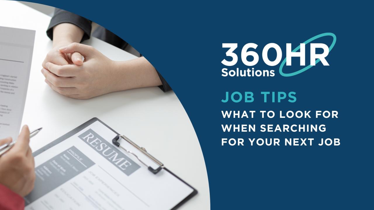 Job Search Tips - 360HR Solutions Job Search Tips